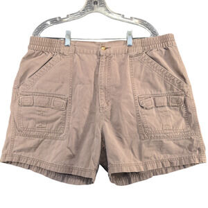 Boca Classics Men's Cargo Shorts Tan Size 40 100% Cotton Pockets